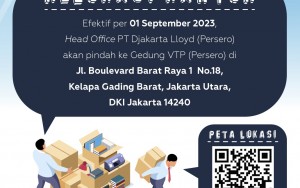 Pengumuman Relokasi Lokasi Kantor Pusat PT Djakarta Lloyd (Persero)